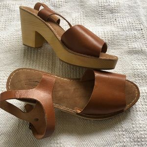Urban Outfitters leather strap wedge sandals